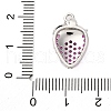 Brass Micro Pave Cubic Zirconia Pendants KK-F895-17A-P-3