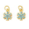 Brass Micro Pave Cubic Zirconia Pendants KK-U056-12G-1