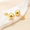 Rack Plating Brass Round Ball Stud Earrings for Women EJEW-F294-08F-G-1