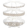 CRASPIRE 3Pcs 3 Style Crystal Rhinestone Wedding Bridal Belt AJEW-CP0001-67-1
