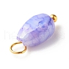 Opaque Baking Painted Crackle Glass Beads Pendants PALLOY-JF01242-4