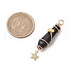 3Pcs 3 Styles Natural Obsidian Pointed Copper Wire Wrapped Faceted Bullet Big Pendants PALLOY-JF03573-02-2