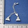 Brass Micro Pave Cubic Zirconia Chain Extender KK-G503-02S-3