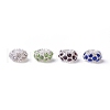 Silver Color Plated Alloy Rhinestone European Beads CPDL-X0001-02-3