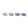 Silver Color Plated Alloy Rhinestone European Beads CPDL-X0001-02-3