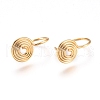 Brass Spiral Wire Earring Hooks KK-L198-012G-1
