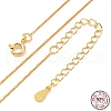 925 Sterling Silver Chain Necklace NJEW-A011-03B-G-3