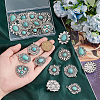   24Pcs 12 Styles Synthetic Turquoise Pendants PALLOY-PH0002-19-3