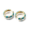 Brass Micro Pave Clear Cubic Zirconia Huggie Hoop Earrings EJEW-H121-22G-02-2