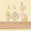5 Styles Natural Rose Quartz Pendants G-FS0002-46-4