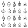 100Pcs 10 Styles Tibetan Style Zinc Alloy Charms TIBEP-CJ0003-08-1