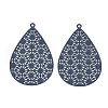 430 Stainless Steel Filigree Pendants X-STAS-S108-25A-02-2