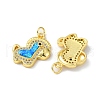 Brass Micro Pave Cubic Zirconia Pendants KK-A197-17G-2