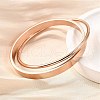 304 Stainless Steel Bangles BJEW-V004-01RG-1
