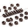 Brass Rhinestone Spacer Beads RB-A014-L4mm-01R-NF-1