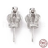Rhodium Plated 925 Sterling Silver Cup Peg Bails STER-D035-45P-3