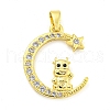 Brass Micro Pave Clear Cubic Zirconia Pendant FIND-Z044-03C-1