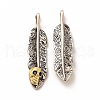 Rack Plating Brass Micro Pave Cubic Zirconia Pendants KK-K165-21-2