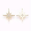 Brass Micro Pave Cubic Zirconia Pendants X-KK-P157-04G-NF-2