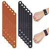 Olycraft 2Pcs 2 Colors Adjustable Plain Leather Cord Bracelet BJEW-OC0001-24B-1