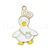 Light Gold Tone Alloy Enamel Pendants ENAM-C013-01D-1