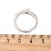 S925 Sterling Silver Adjustable Letter Rings for Women RJEW-M068-01P-B-5