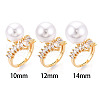 Flower Brass Micro Pave Cubic Zirconia Cup Peg Ring Settings KK-N274-01G-4