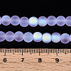 Frosted Transparent Glass Beads Strands GLAA-T032-T6mm-MBB01-4