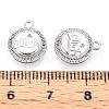 Brass Micro Pave Clear Cubic Zirconia Charms KK-N267-15P-3
