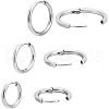 Beebeecraft 24Pcs 3 Styles 316L Surgical Stainless Steel Huggie Hoop Earrings for Girl Women EJEW-BBC0001-43-1