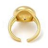 Round Rack Plating Brass Cuff Finger Rings for Women RJEW-C114-02G-3