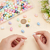 ARRICRAFT 100Pcs 10 Colors UV Plated Acrylic Beads SACR-AR0001-16-3
