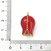 Bud Brass Enamel Pendants KK-G526-11G-3