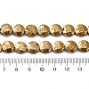 Electroplated Natural Lava Rock Beads Strands G-A256-F01-01C-4