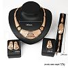 Trapezoid Alloy Pendant Necklaces & Stud Dangle Earrings & Link Bracelet & Rings Sets WGF76D9-01-5