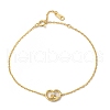 S925 Sterling Silver Link Bracelets for Women BJEW-D318-01G-4