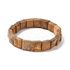 Natural Picture Jasper Beads Stretch Bracelets for Women Men BJEW-C097-06-02-2