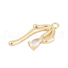 Brass Micro Pave Cubic Zirconia Pendants ZIRC-P122-05C-G01-2
