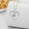 Sport Ball Heart Alloy Micro Pave Clear Cubic Zirconia Pendant Necklaces for Girls FS-WG15C5A-01-2