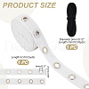 AHADERMAKER 5 Yards Cotton Ribbons with Eyelet Rings OCOR-GA0001-77C-2