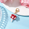 7Pcs 7 Colors Handmade Glass Seed Beaded Pendant Decorations HJEW-MZ00202-3