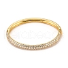 Brass Micro Pave Cubic Zirconia Bangles BJEW-F416-01G-1