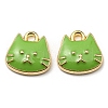 Golden Plated Alloy Charms ENAM-L042-01G-07-2