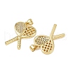 Brass Micro Pave Cubic Zirconia Pendants KK-S526-10G-B-2