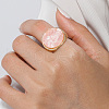 Geometric Zinc Alloy Irregular Concave Adjustable Rings KK6912-1-2