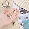 BENECREAT 12Pcs Stainless Steel Mini Spring Bead Clamps for Beading Jewelry Making TOOL-BC0002-50-3
