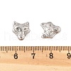 304 Stainless Steel Wolf Clip-on Earrings EJEW-B116-02P-5