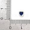 925 Sterling Silver Cubic Zirconia Heart Beads STER-F060-03S-02-3