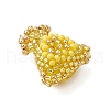 Glass Seed Beaded Lucky Bag Pendants PALLOY-MZ00477-02-3
