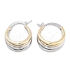 Rack Plating Brass Hoop Earrings EJEW-C101-07GP-1